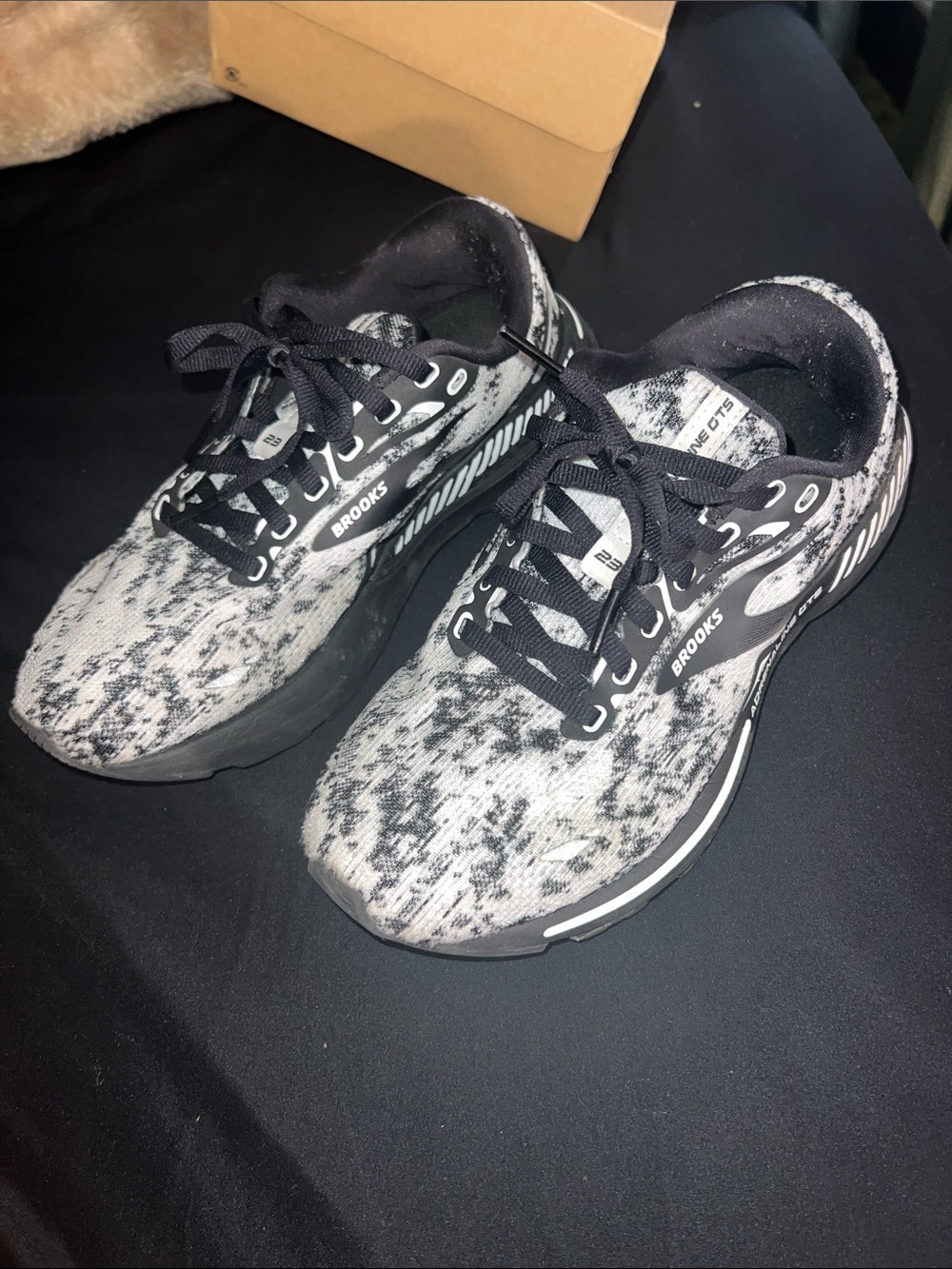 Brooks Black and White Knit Performance Runners